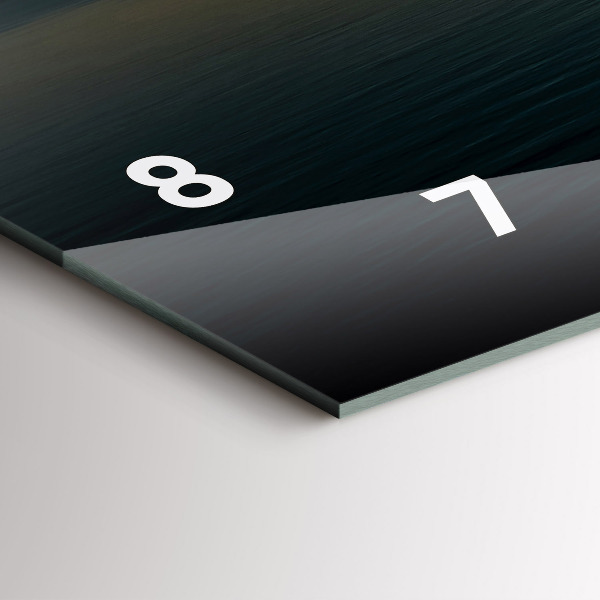 Horizontální skleněné hodiny na stěnu Krajina při východu slunce