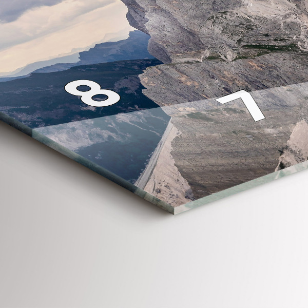 Horizontální skleněné hodiny na stěnu Skalnaté hory