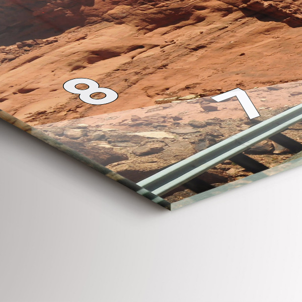 Horizontální skleněné hodiny na stěnu Route 66 v USA