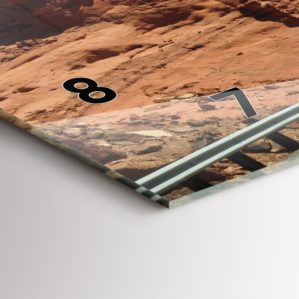 Horizontální skleněné hodiny na stěnu Route 66 v USA