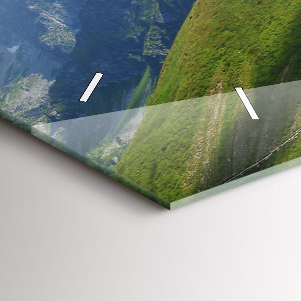 Horizontální skleněné hodiny na stěnu Kasprowy Wierch Zakopane