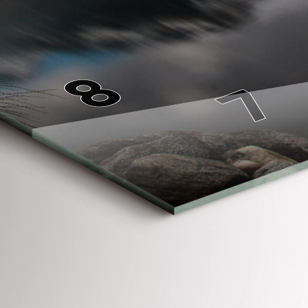 Horizontální skleněné hodiny na stěnu Vysoké Tatry na Slovensku