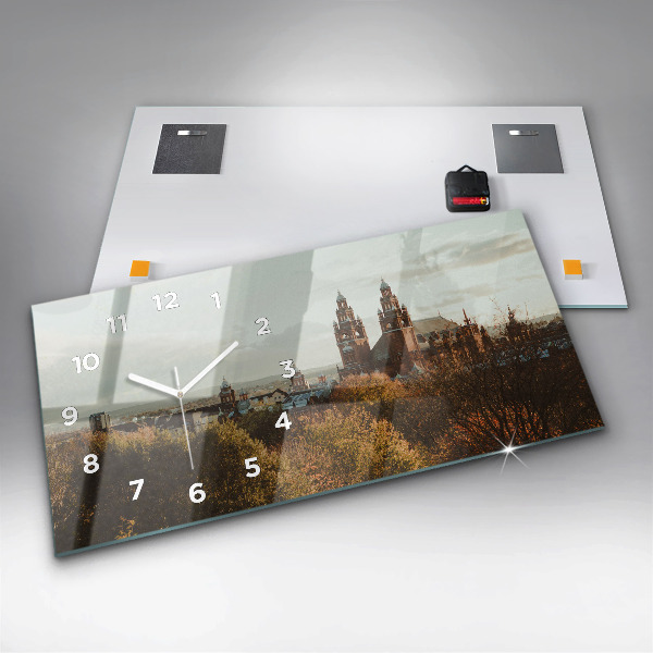 Horizontální skleněné hodiny na stěnu Umělecká galerie v Glasgow