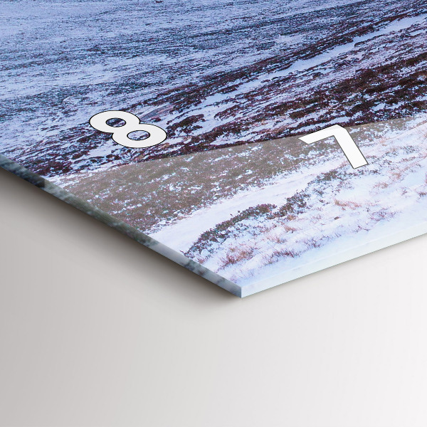 Horizontální skleněné hodiny na stěnu Chata v horách