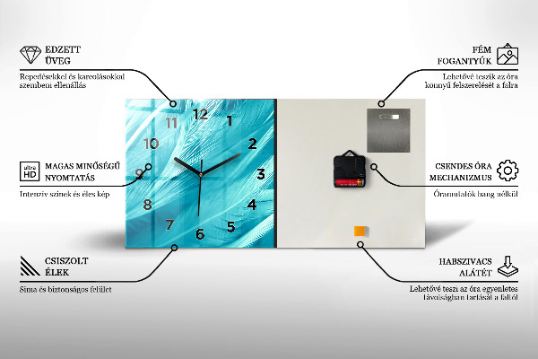 Horizontální skleněné hodiny na stěnu Chata v horách