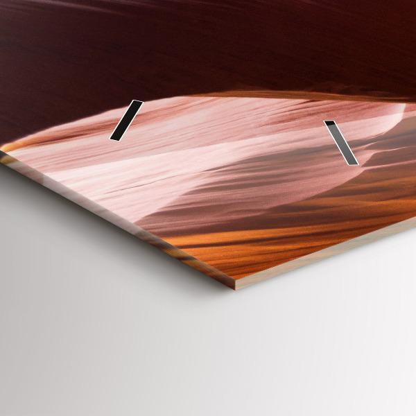 Horizontální skleněné hodiny na stěnu Antilopí kaňon