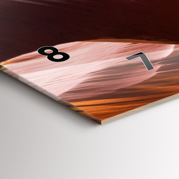 Horizontální skleněné hodiny na stěnu Antilopí kaňon