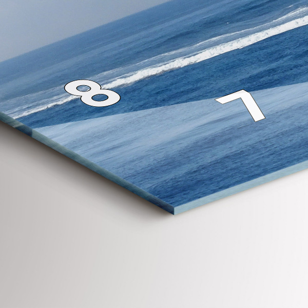 Horizontální skleněné hodiny na stěnu Plovoucí loď na oceánu