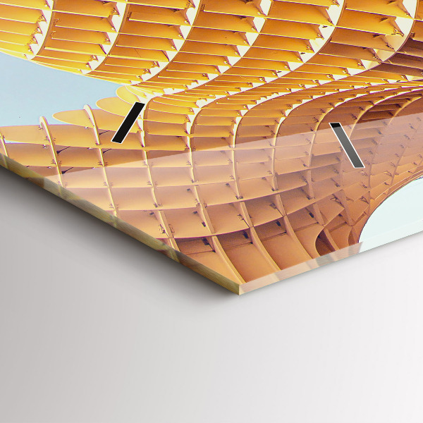 Horizontální skleněné hodiny na stěnu Vyhlídka v Seville