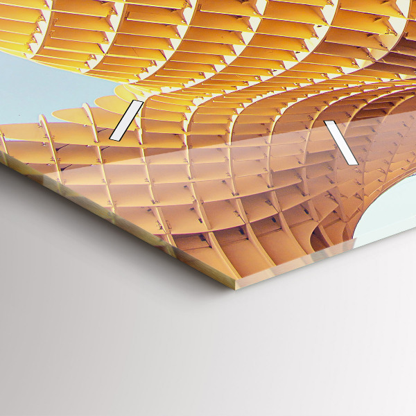 Horizontální skleněné hodiny na stěnu Vyhlídka v Seville