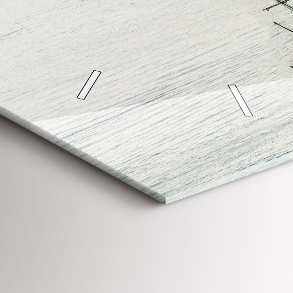 Horizontální skleněné hodiny na stěnu Plachetnice v Dubrovníku