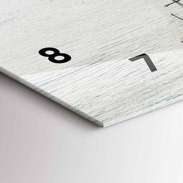 Horizontální skleněné hodiny na stěnu Plachetnice v Dubrovníku