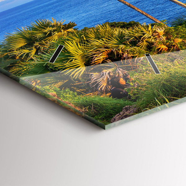 Horizontální hodiny na skle Phuket v Thajsku