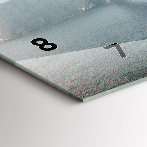 Horizontální hodiny na skle Most Golden Gate