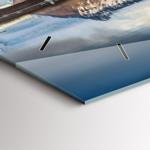 Horizontální hodiny na skle Jezero Jokulsarlon Island