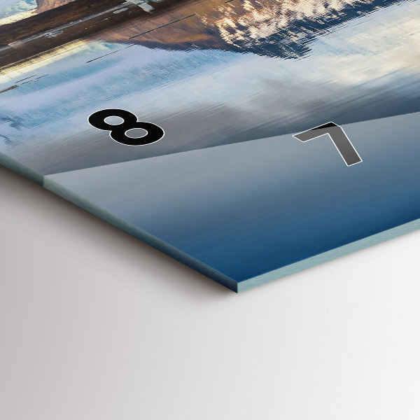 Horizontální hodiny na skle Jezero Jokulsarlon Island