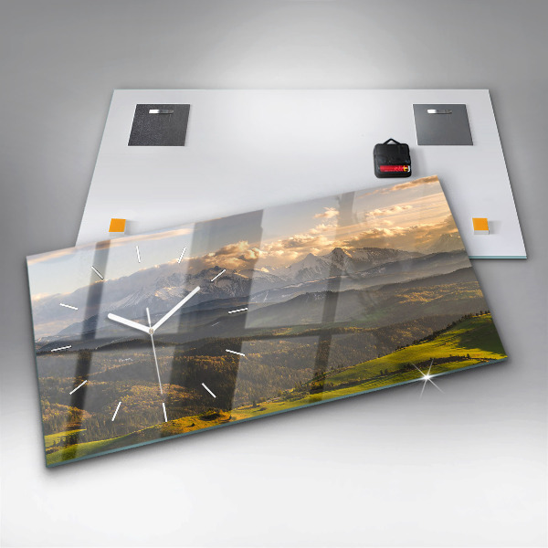 Horizontální hodiny na skle Pieniny - Vysoký štít