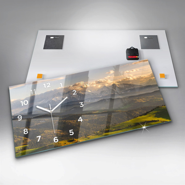 Horizontální hodiny na skle Pieniny - Vysoký štít
