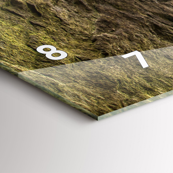 Horizontální skleněné hodiny na stěnu Skalní město v České republice