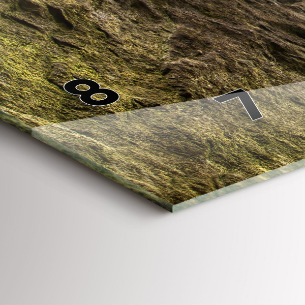 Horizontální skleněné hodiny na stěnu Skalní město v České republice