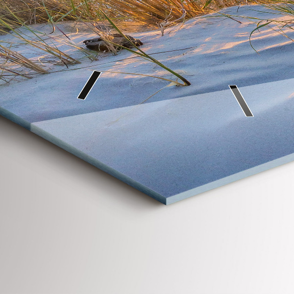 Horizontální hodiny na skle Západ slunce nad mořem