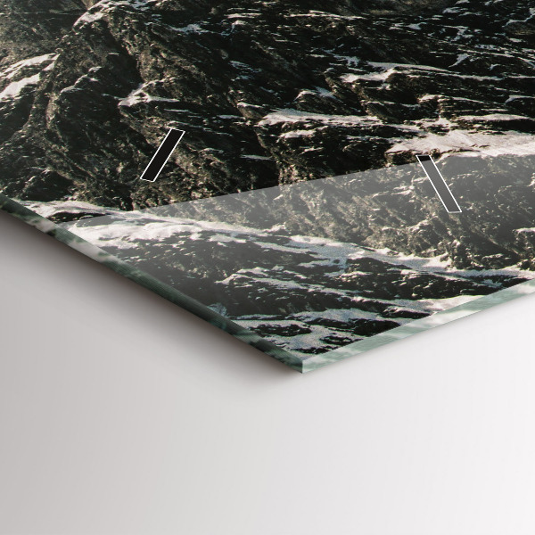 Horizontální skleněné hodiny na stěnu Watzmannovy hory