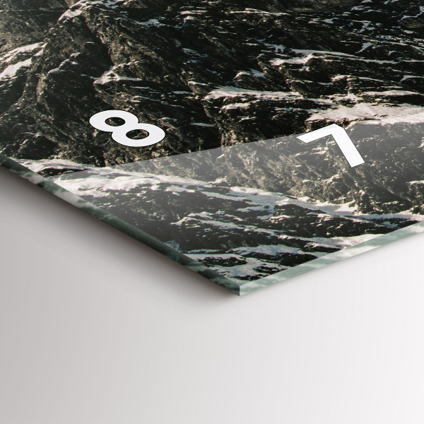 Horizontální skleněné hodiny na stěnu Watzmannovy hory