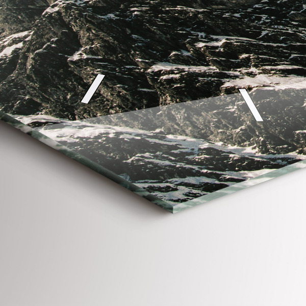 Horizontální skleněné hodiny na stěnu Watzmannovy hory