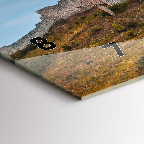 Horizontální hodiny na skle Spišský hrad na Slovensku