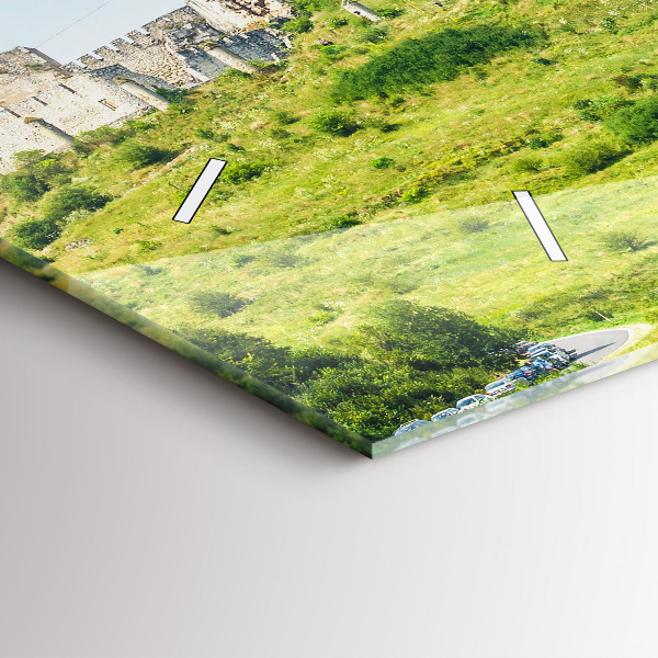 Horizontální hodiny na skle Spišský hrad na Slovensku