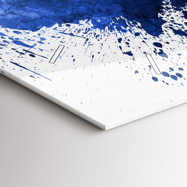 Horizontální skleněné hodiny na stěnu Akvarel ze San Antonia