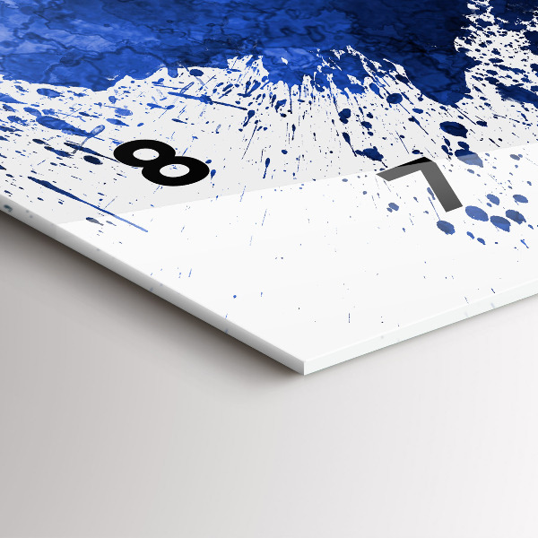 Horizontální skleněné hodiny na stěnu Akvarel ze San Antonia