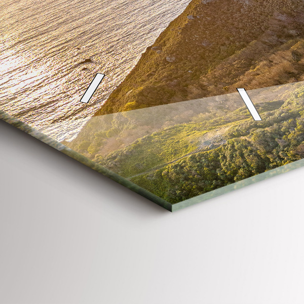 Horizontální skleněné hodiny na stěnu Silnice v San Franciscu