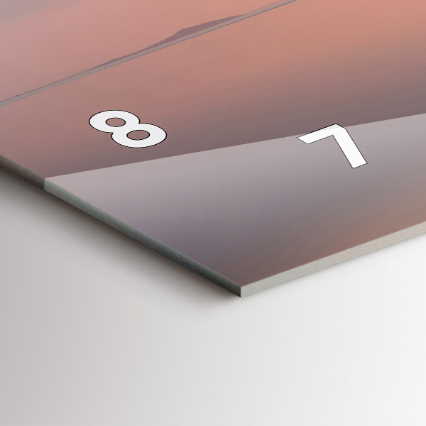 Horizontální skleněné hodiny na stěnu Balaton USA