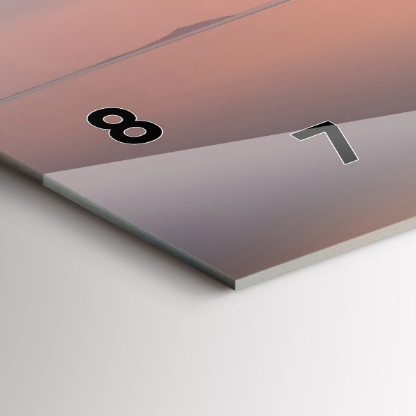 Horizontální skleněné hodiny na stěnu Balaton USA