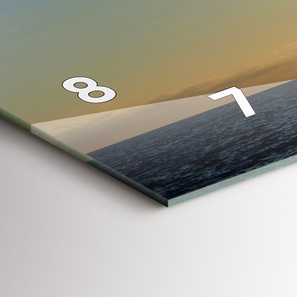 Horizontální hodiny na skle Španělský tanec na moři