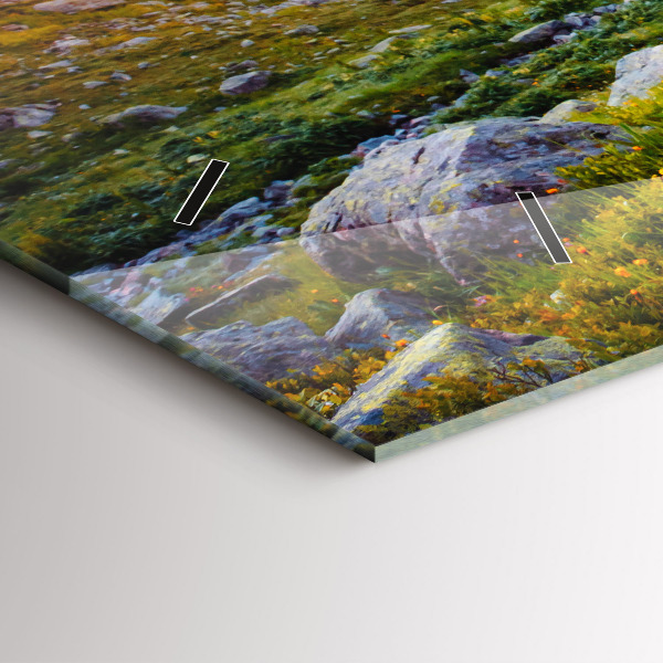 Horizontální skleněné hodiny na stěnu Mont Blanc Chamonix Ledovec