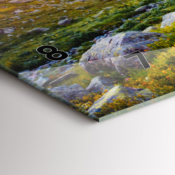 Horizontální skleněné hodiny na stěnu Mont Blanc Chamonix Ledovec