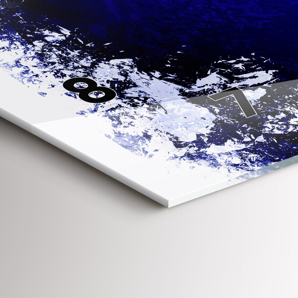 Horizontální hodiny na skle Vlajka Francie