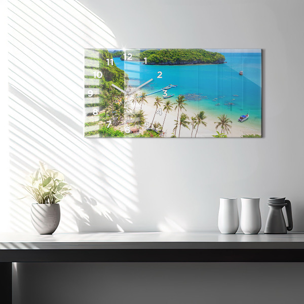 Horizontální hodiny na skle Národní park Thajsko