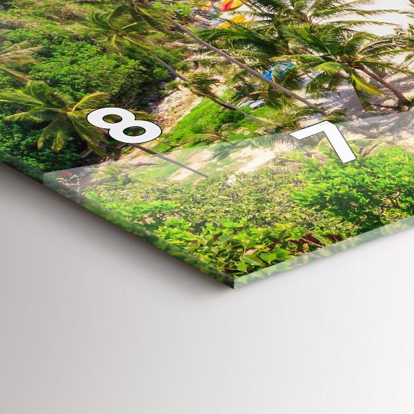 Horizontální hodiny na skle Národní park Thajsko