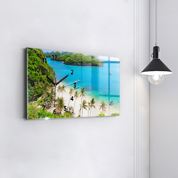 Horizontální hodiny na skle Národní park Thajsko