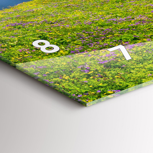 Horizontální skleněné hodiny na stěnu Přírodní rezervace Hornstrandir Island