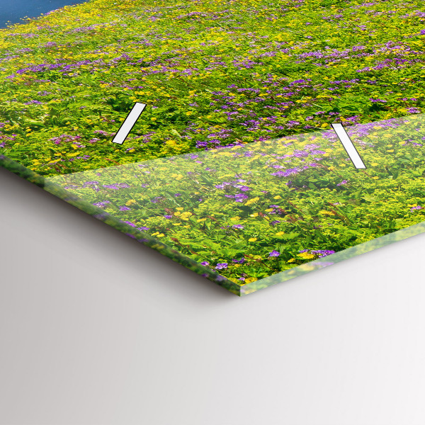 Horizontální skleněné hodiny na stěnu Přírodní rezervace Hornstrandir Island