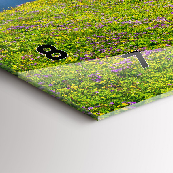 Horizontální skleněné hodiny na stěnu Přírodní rezervace Hornstrandir Island