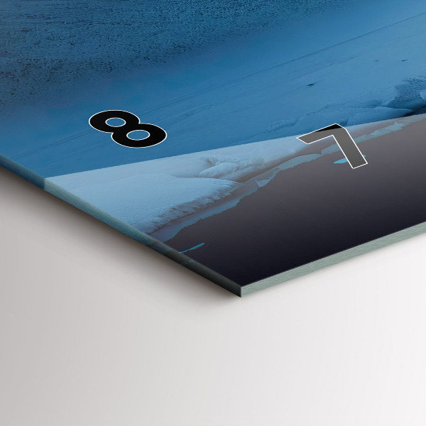 Horizontální skleněné hodiny na stěnu Stan v islandských horách