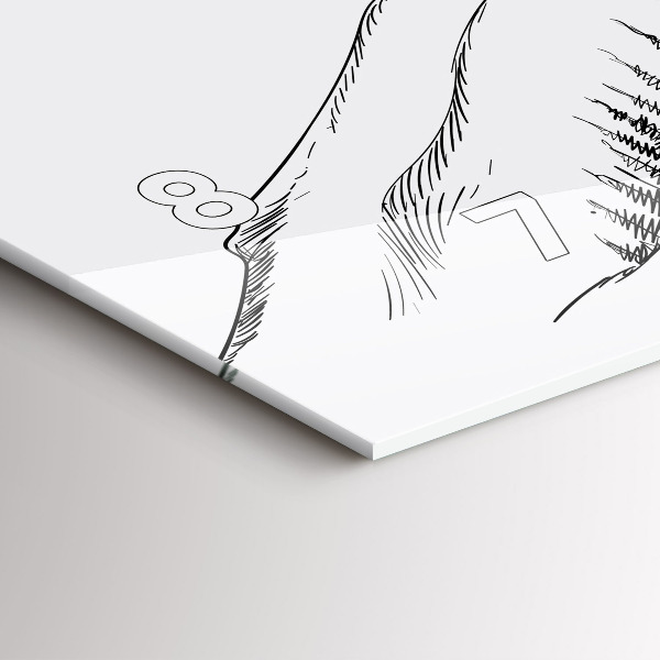 Horizontální hodiny na skle Nakreslené hory