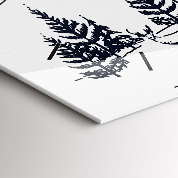 Horizontální hodiny na skle Kreslené město