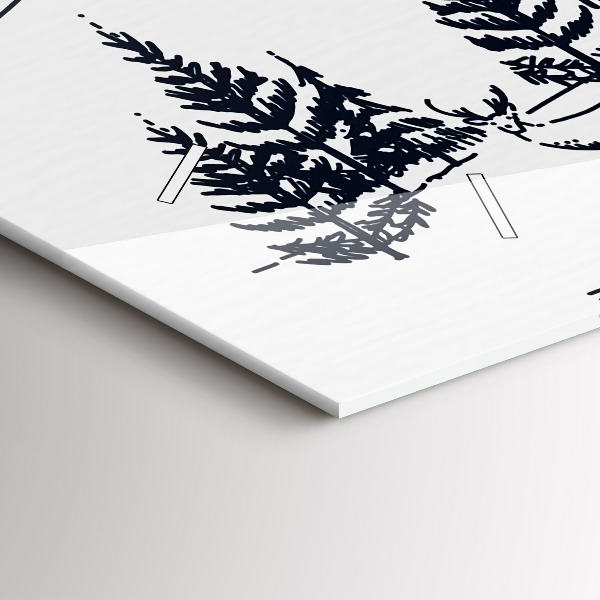 Horizontální hodiny na skle Kreslené město