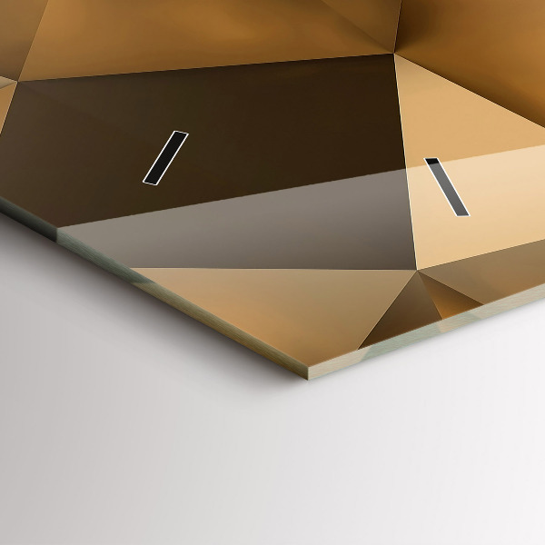 Horizontální hodiny na skle Geometrická textura